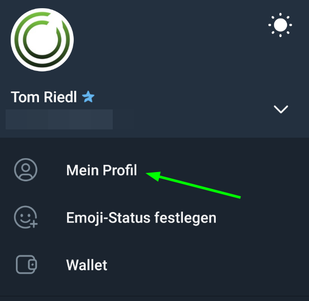 Mein Profil öffnen