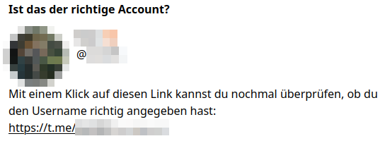 Account überprüfen